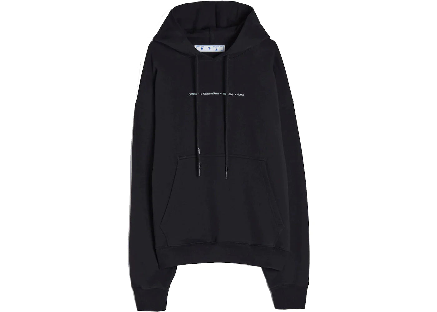 Off-White Marker Hoodie Black/Black/Blue