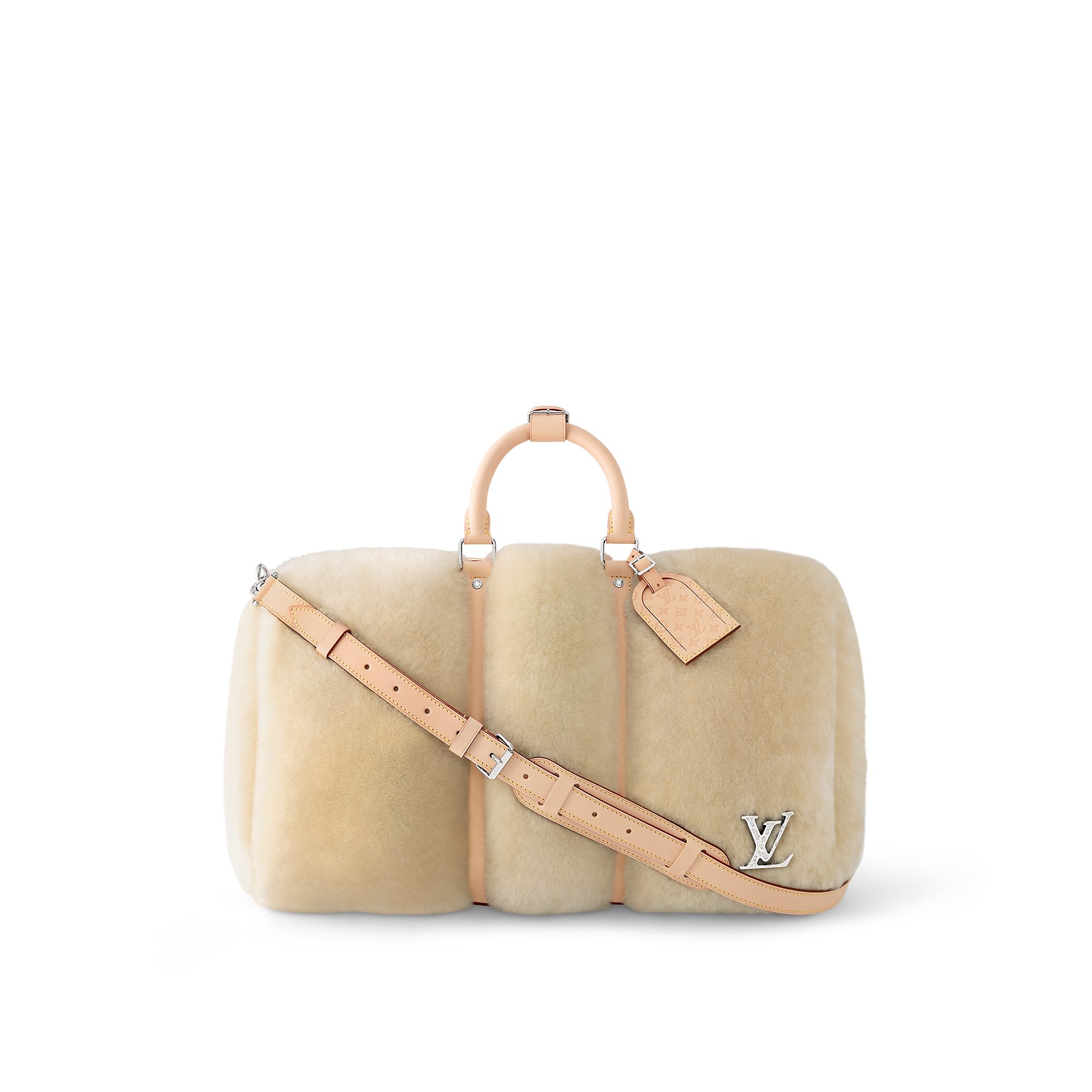 Keepall Bandoulière 50 (Shearling) Beige