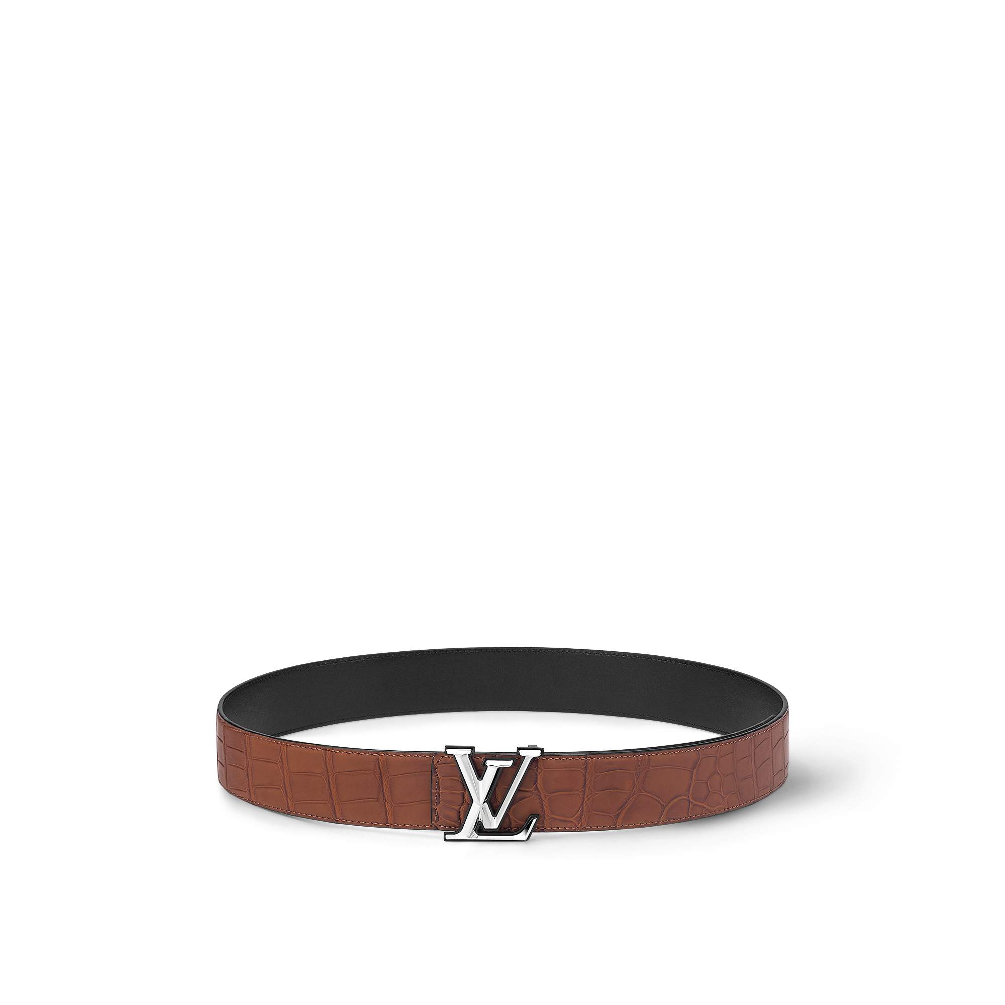 LV Pyramide 40mm Belt Crocodilien Mat