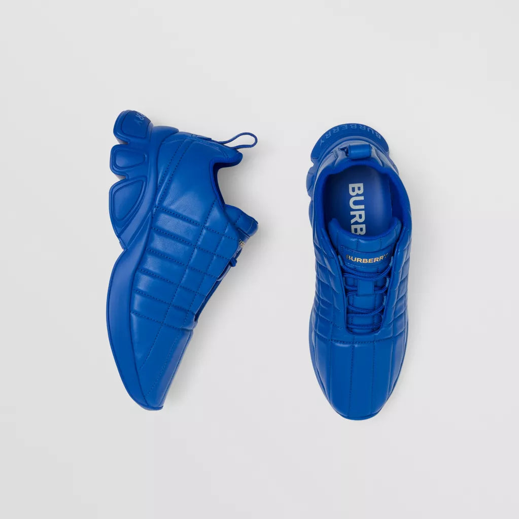 Burberry Quilted Leather Classic Sneakers Deep Marine Blue