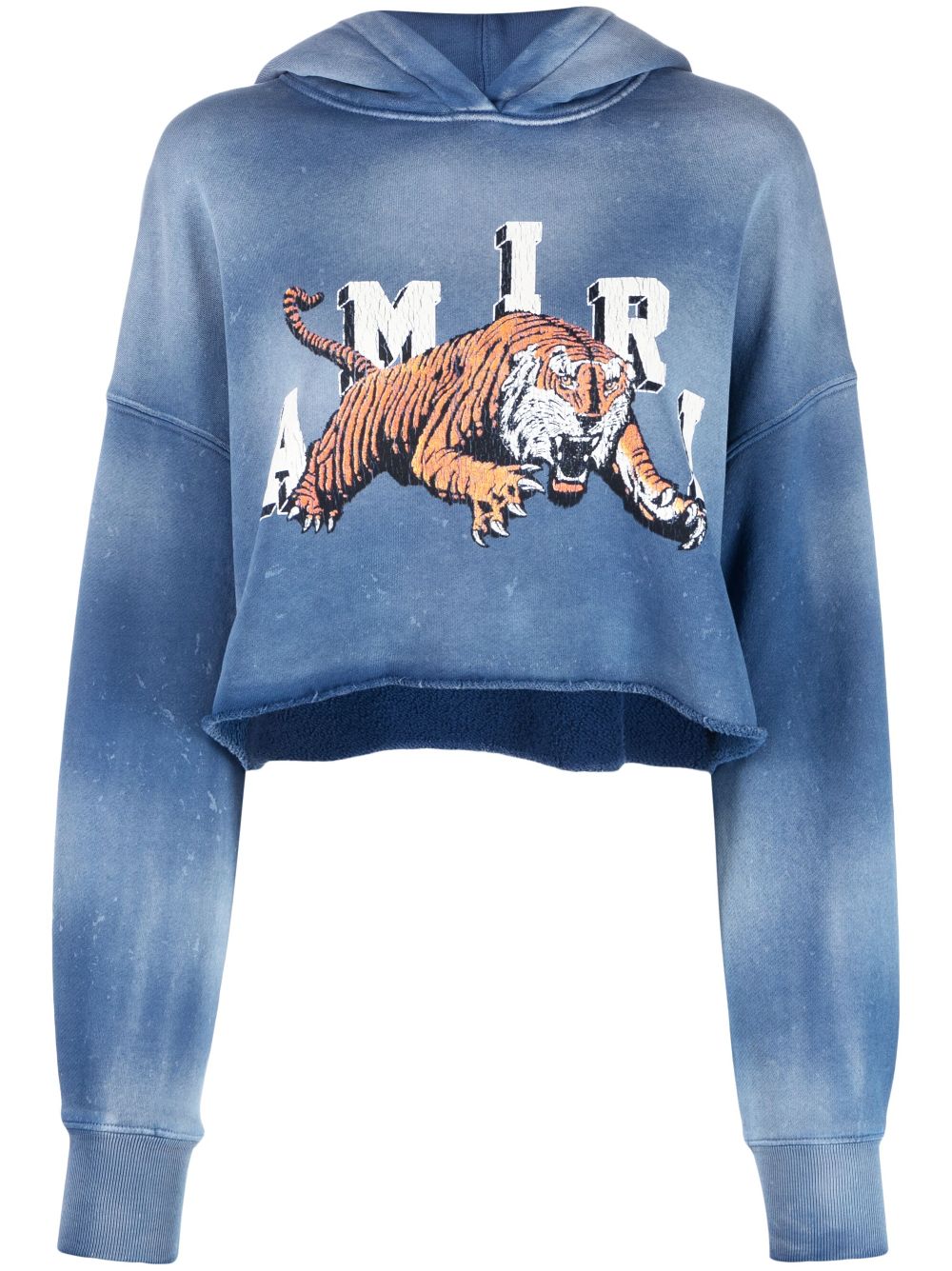 Logo-print cropped hoodie