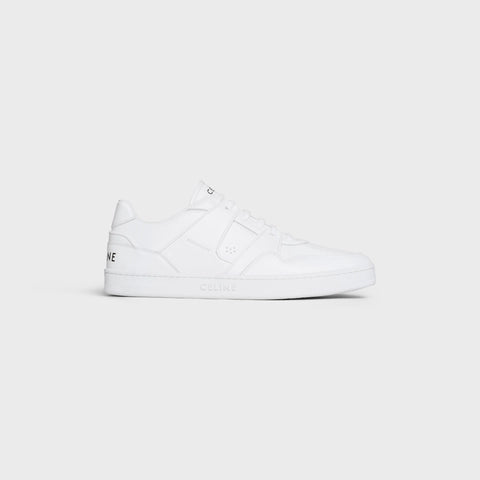 Celine CT-04 Celine Trainer Low Lace-up Sneaker In Calfskin Optic White