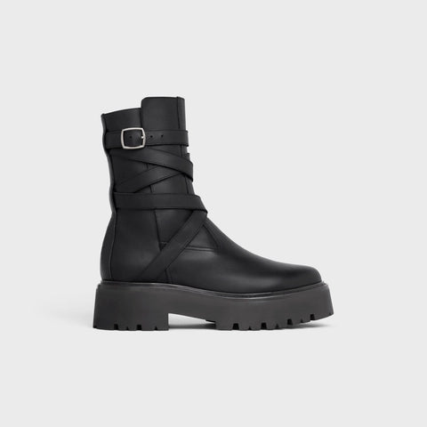 Celine Celine Buckled Jodphur Medium Boot in Calfskin Black