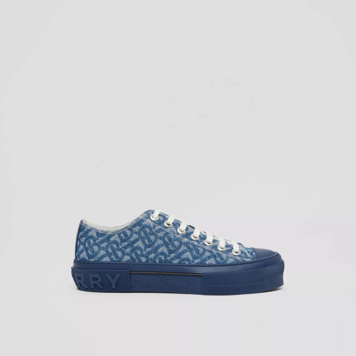 Burberry Monogram Denim Sneakers Denim Blue