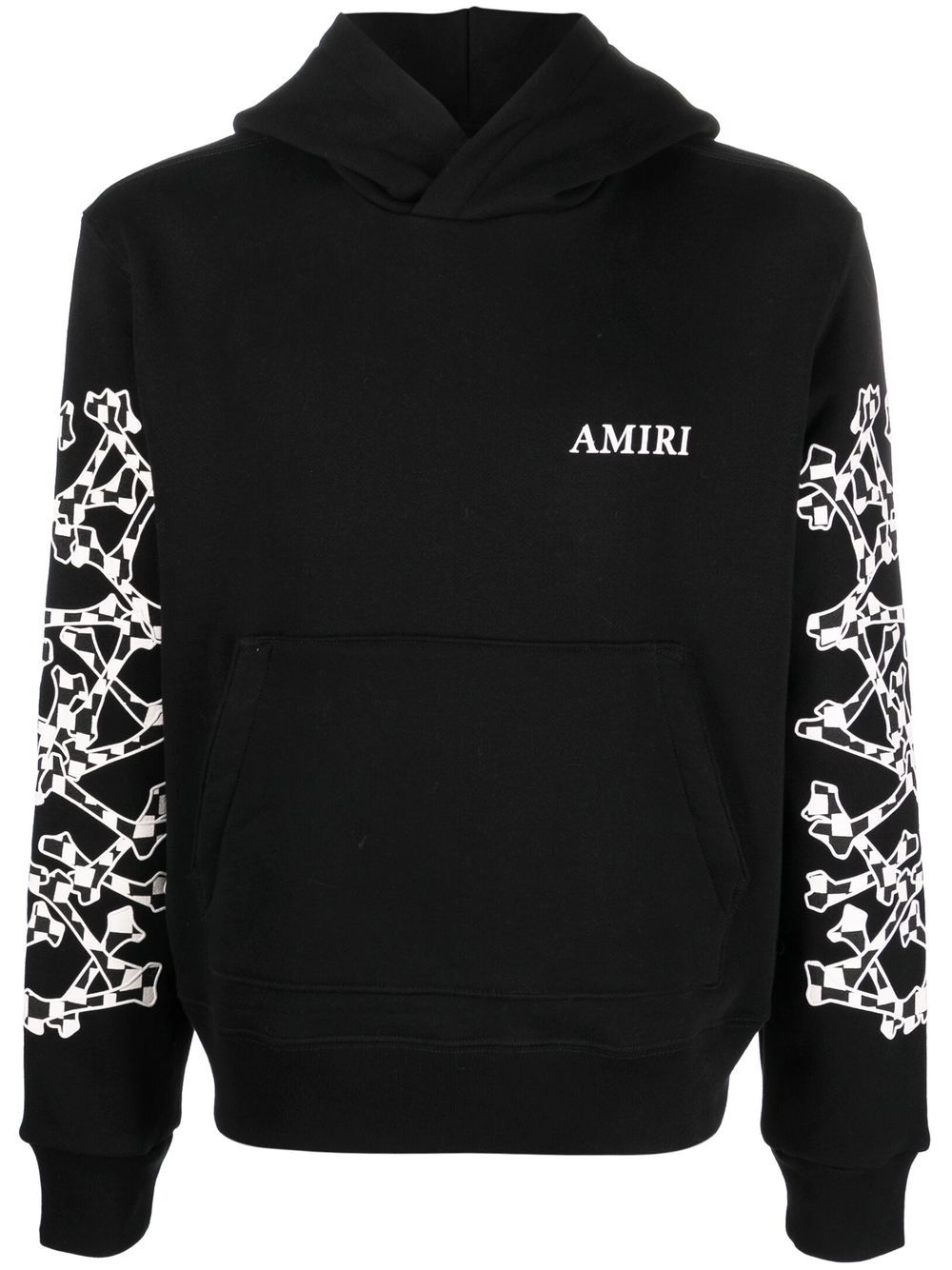 Bones motif logo hoodie