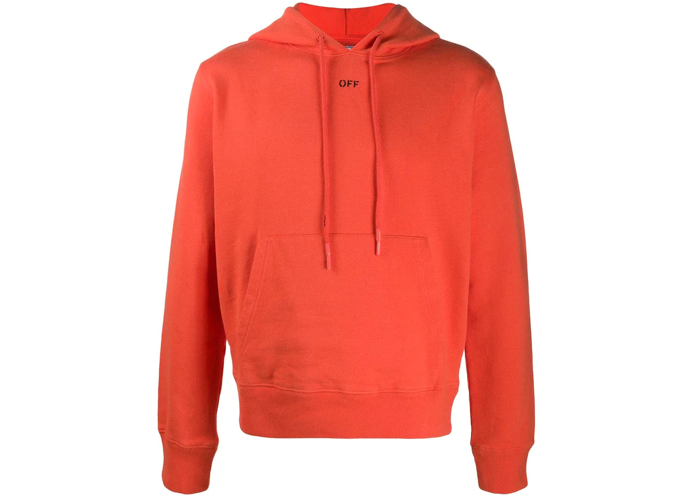 OFF-WHITE Slim Fit Stencil Hoodie Orange/Black