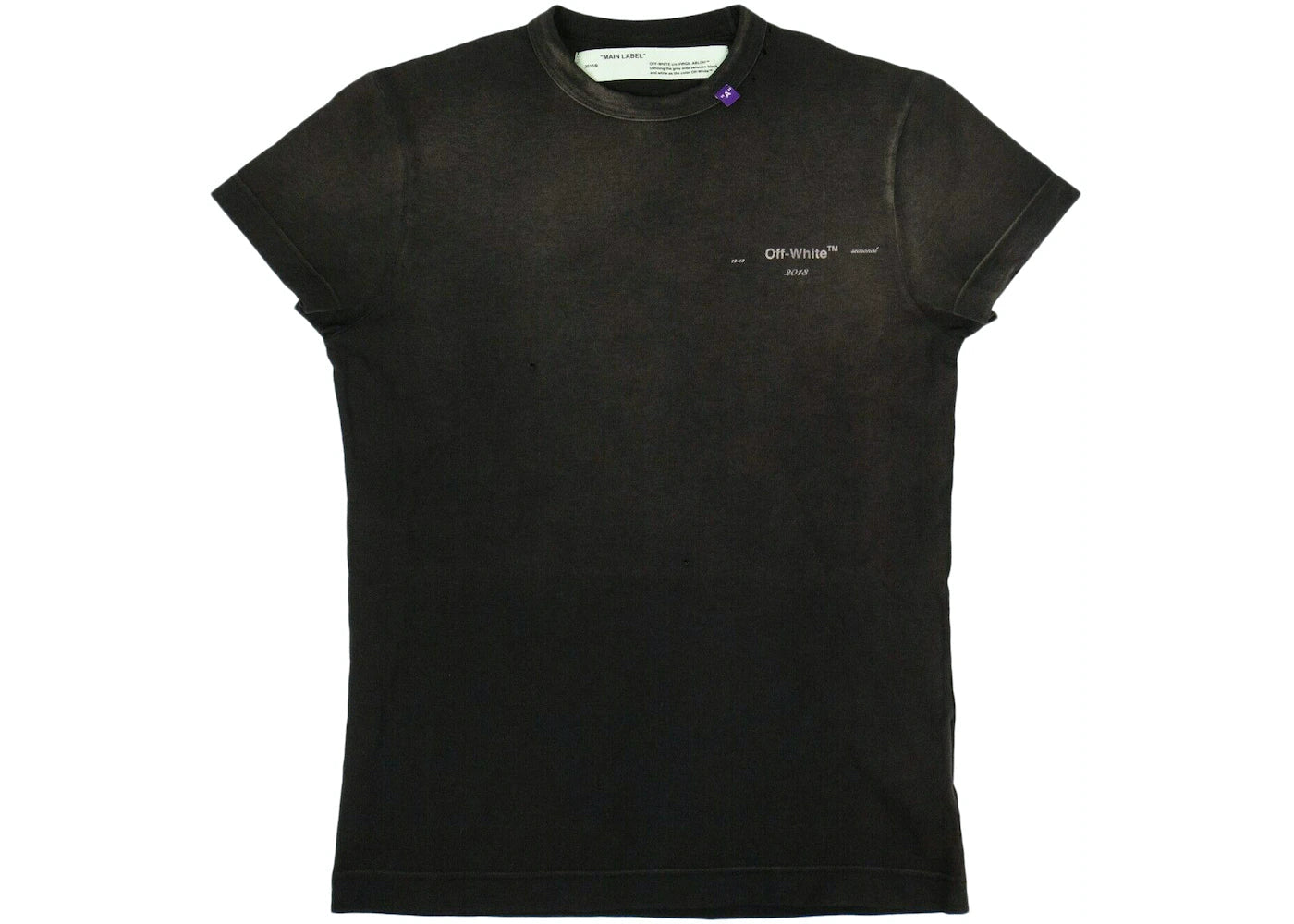 OFF-WHITE Washed Out Logo T-Shirt Black