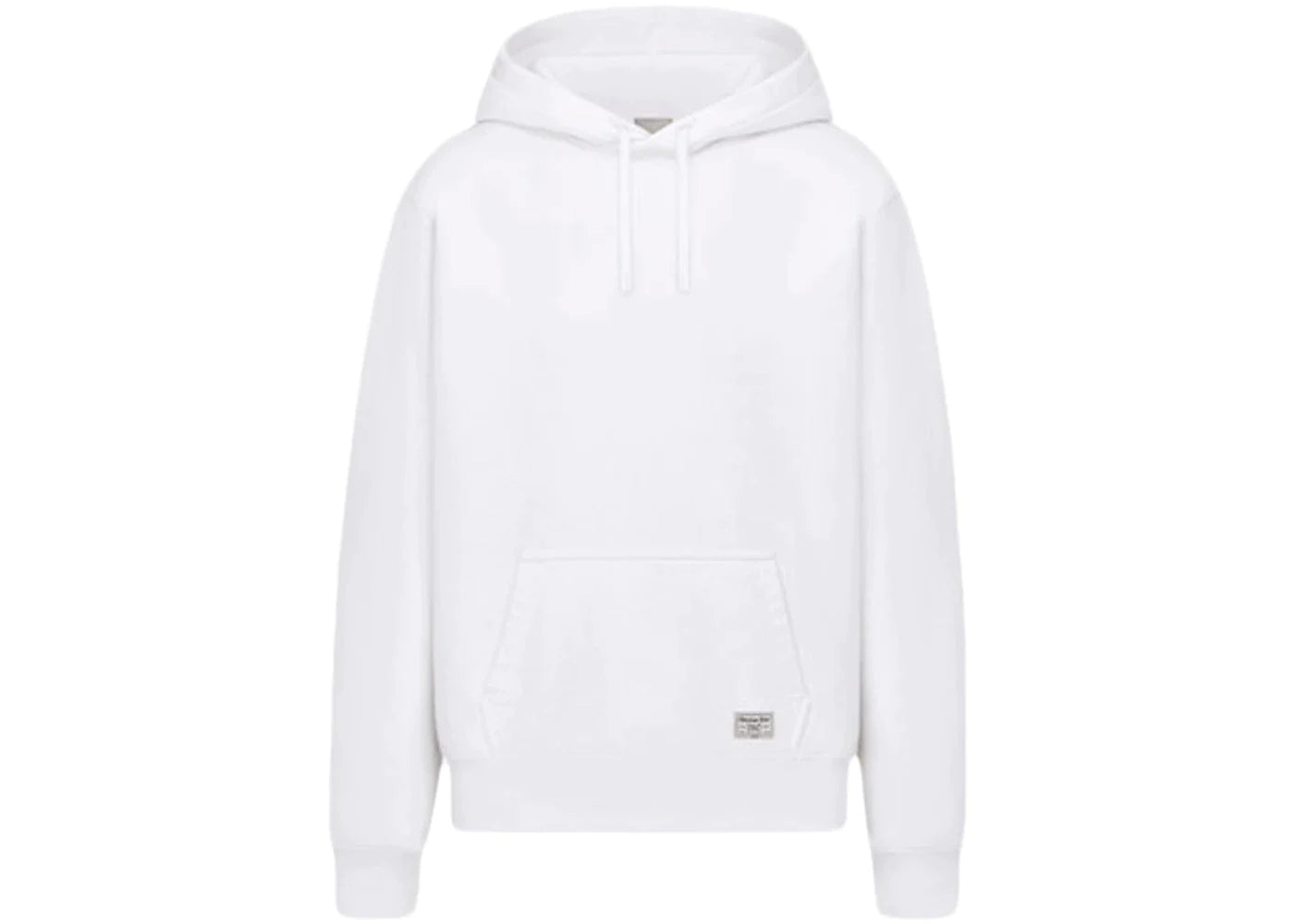 Dior by Birkenstock Relaxed Fit CD 1947 Hooded Sweater White Cotton Fleece