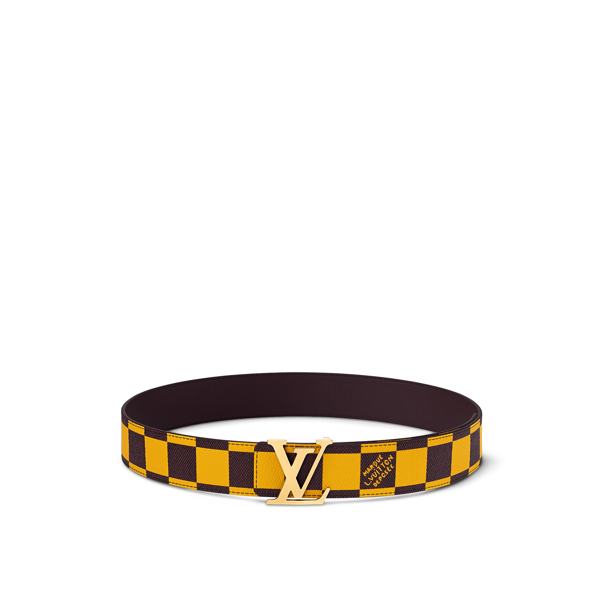 LV Initiales 40mm Reversible Belt Damier Other - Jaune