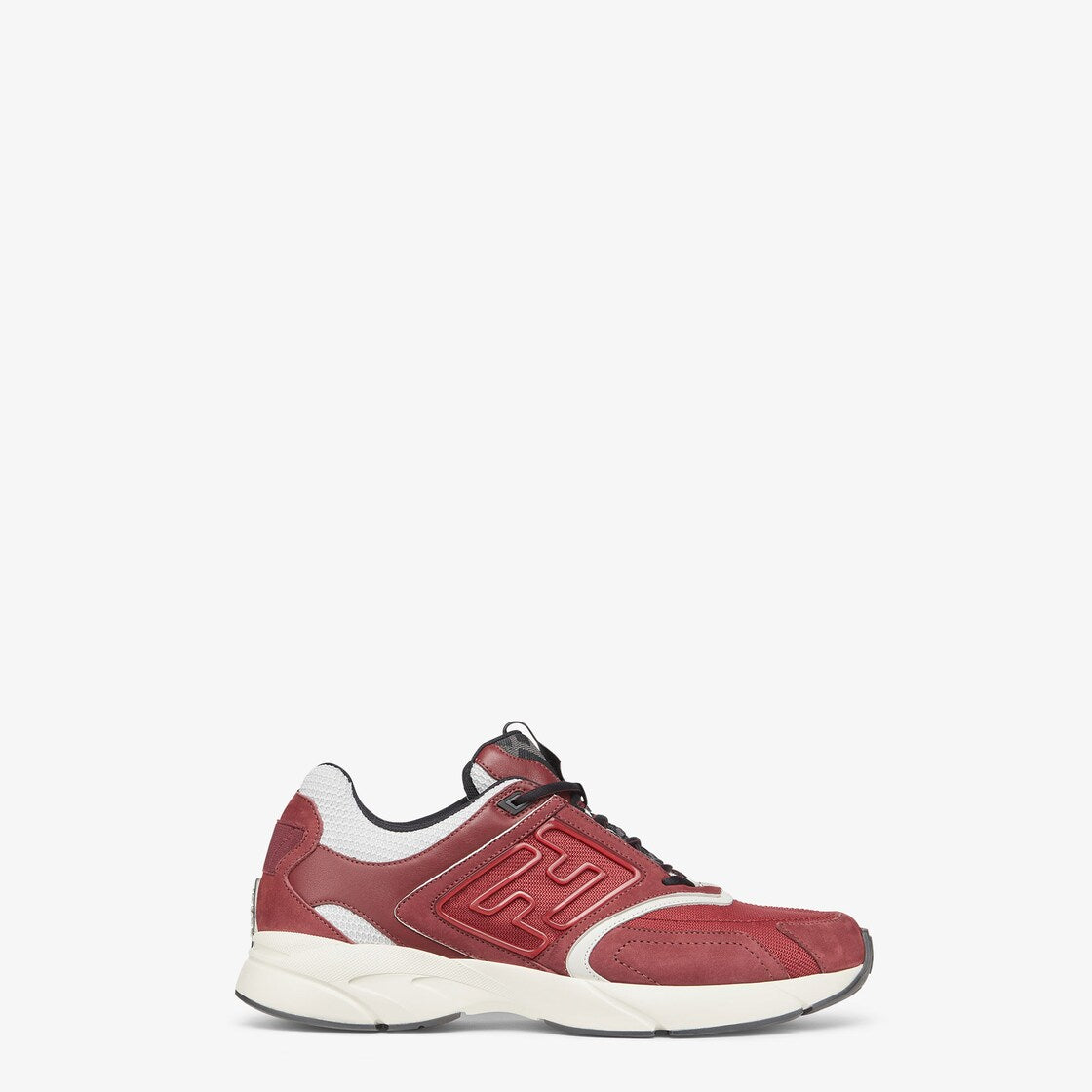 Fendi Faster Trainers Burgundy Nubuck Leather Low-Tops