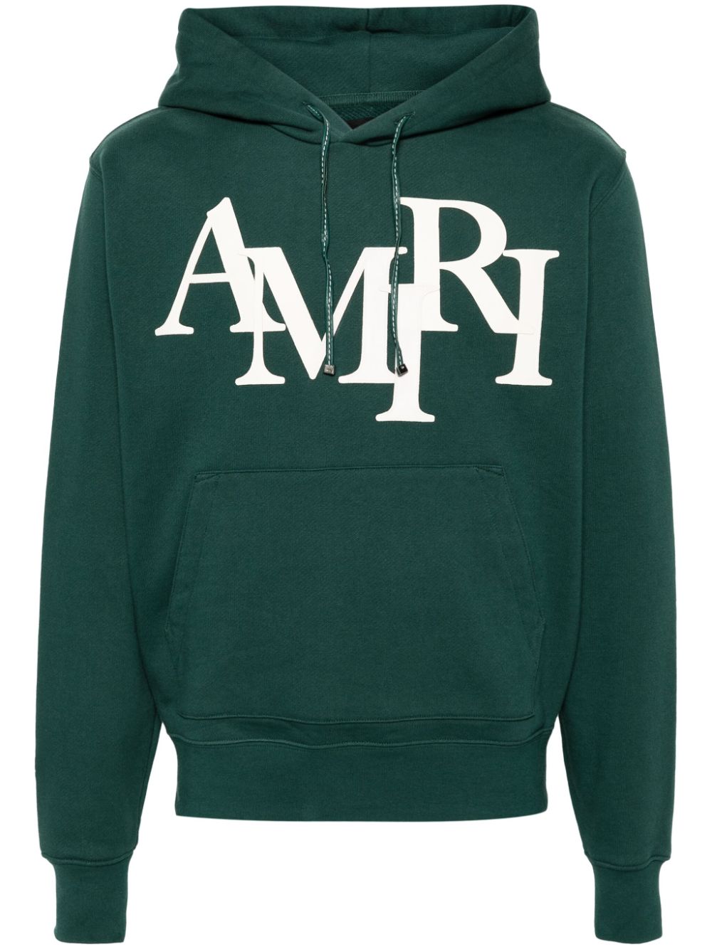 Logo-appliqué cotton hoodie