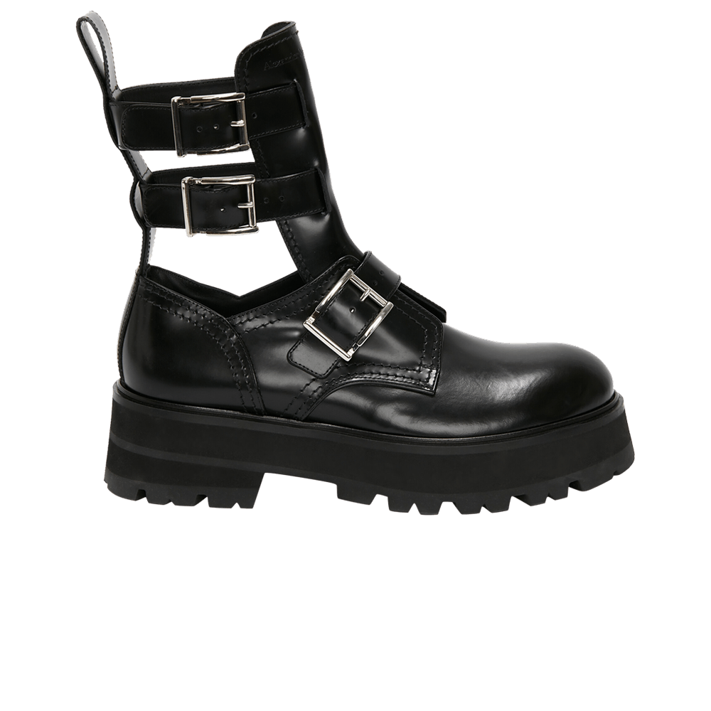 Alexander McQueen Wmns Rave Buckle Boot 'Black'