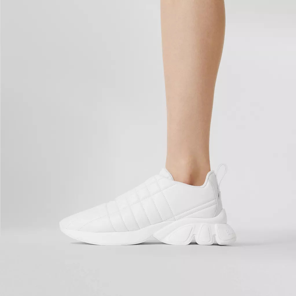 Burberry Quilted Leather Classic Sneakers White