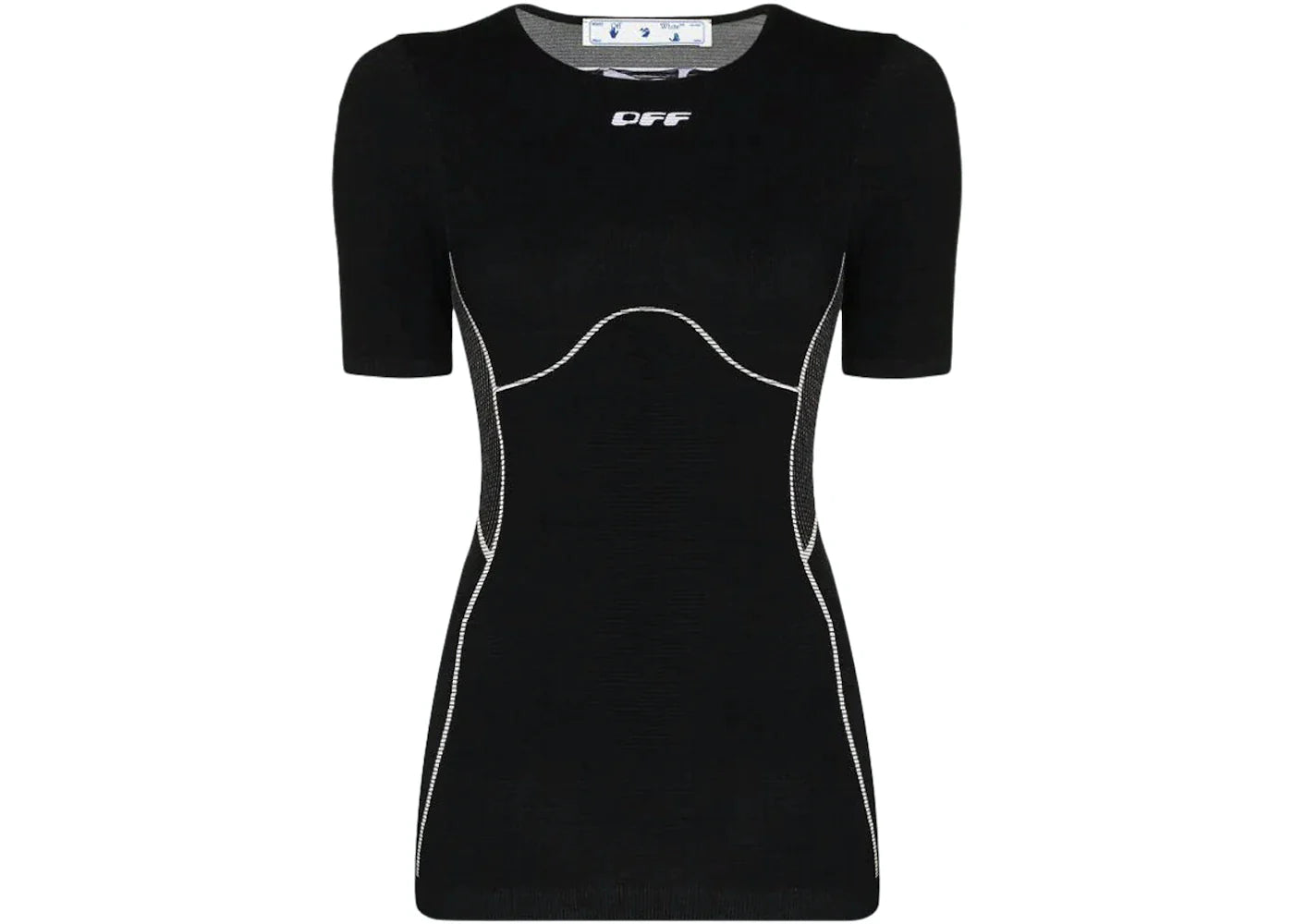 Off-White Logo-Print Womens T-shirt Black
