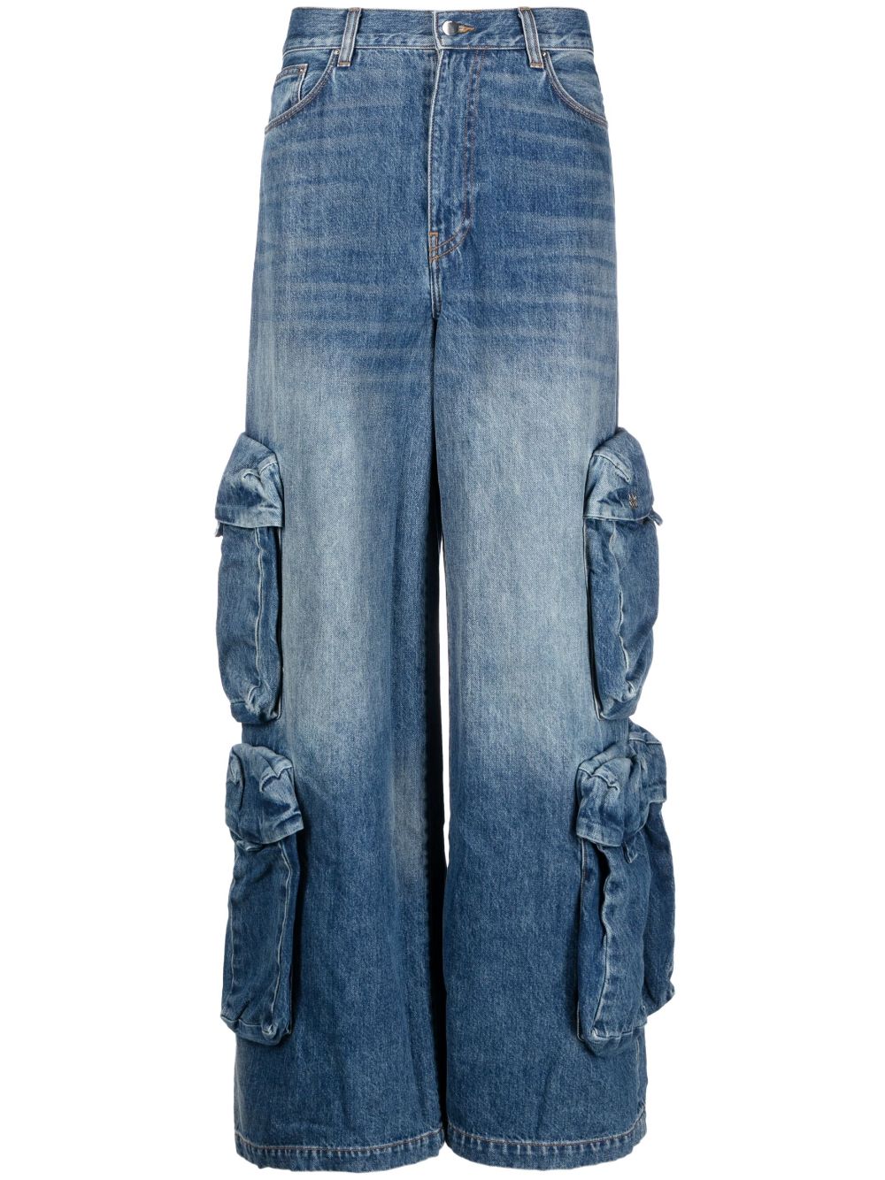 Wide-leg cargo jeans