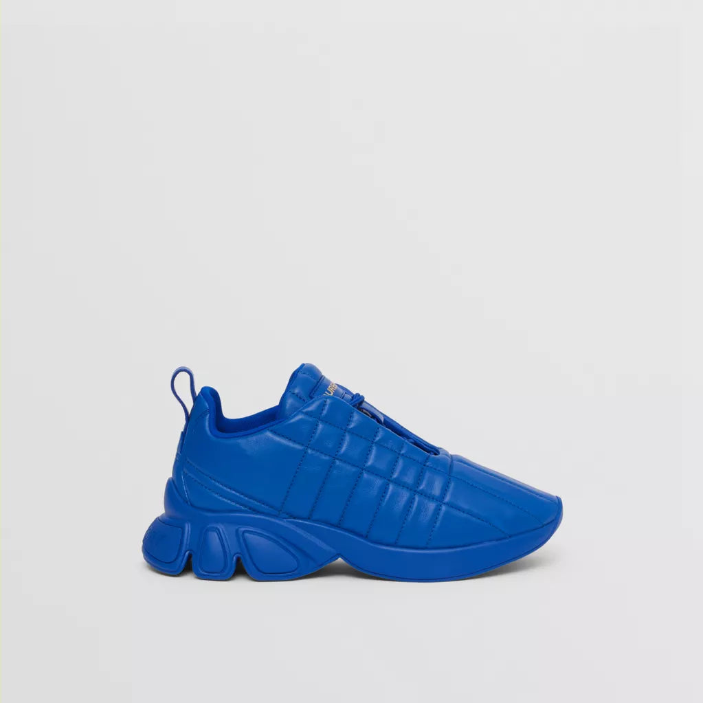 Burberry Quilted Leather Classic Sneakers Deep Marine Blue