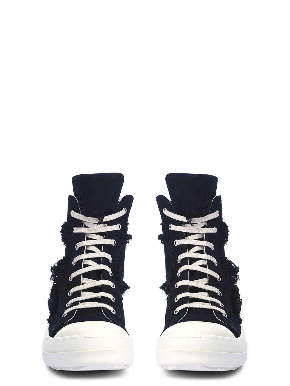 Rick Owens DRKSHDW FW22 STROBE SNEAKS IN BLACK AND MILK