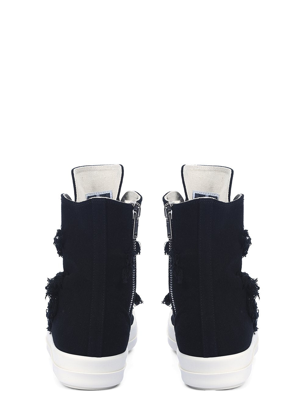 Rick Owens DRKSHDW FW22 STROBE SNEAKS IN BLACK AND MILK