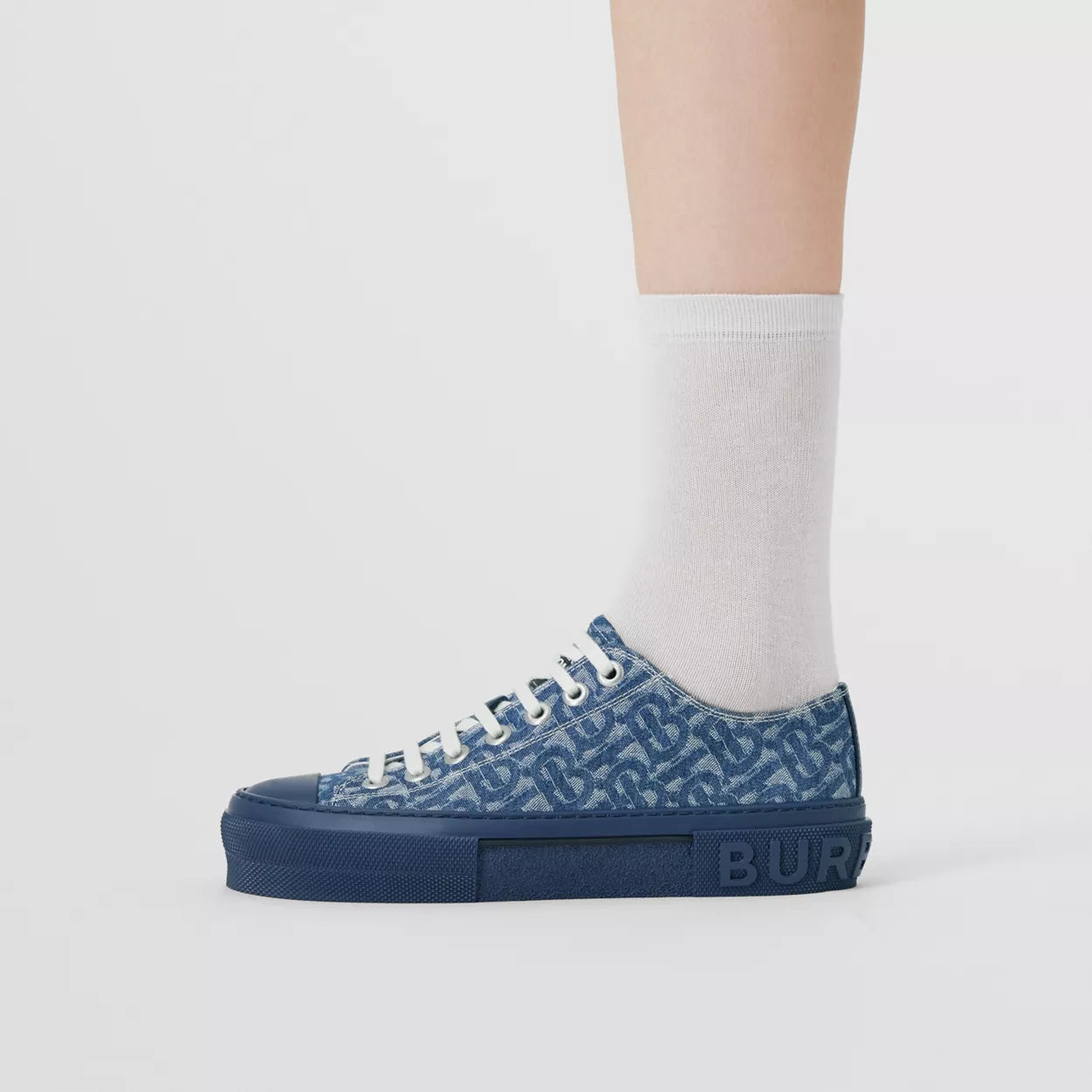 Burberry Monogram Denim Sneakers Denim Blue