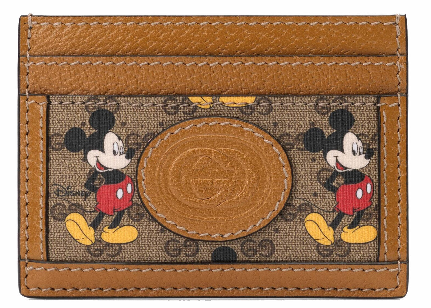 Gucci x Disney Card Case Mini GG Supreme Mickey Mouse Beige