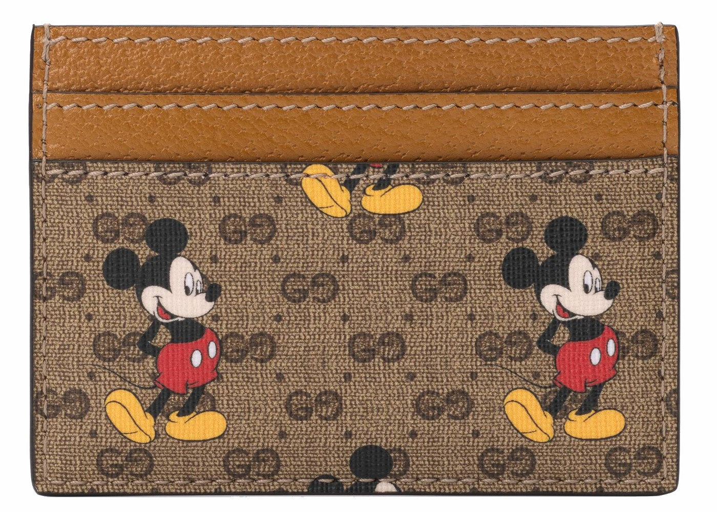 Gucci x Disney Card Case Mini GG Supreme Mickey Mouse Beige