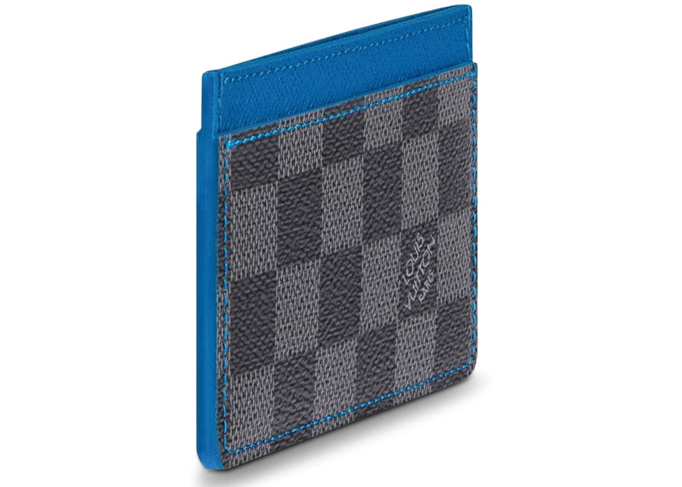 Louis Vuitton Card Holder Damier Graphite Grey Blue
