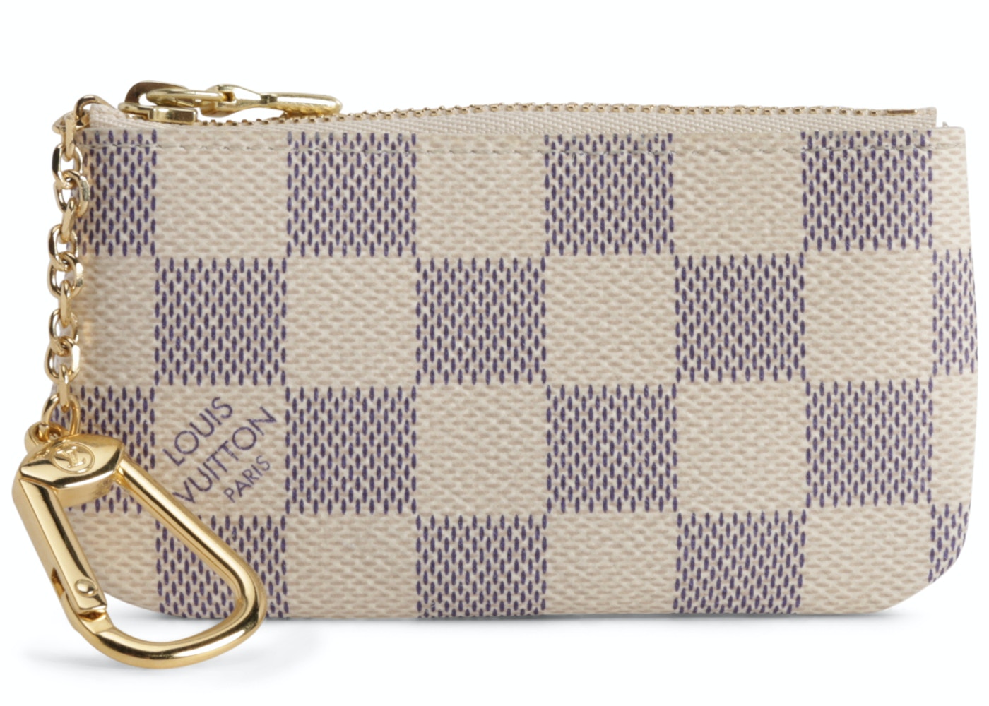 Louis Vuitton Key Pouch Damier Azur White Blue