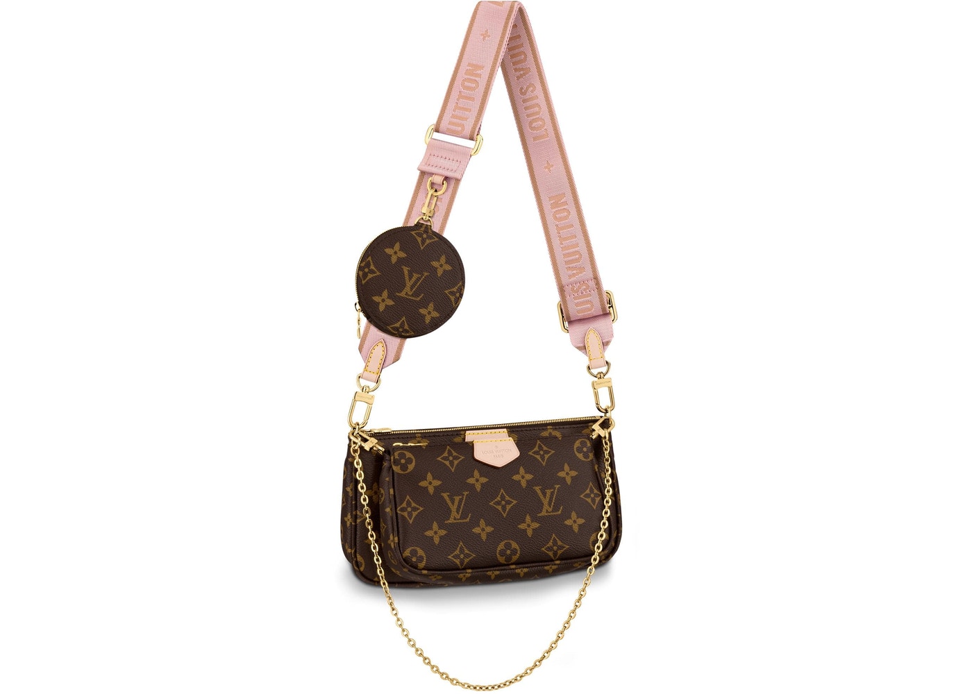 Louis Vuitton Multi Pochette Accessoires Monogram Rose Clair