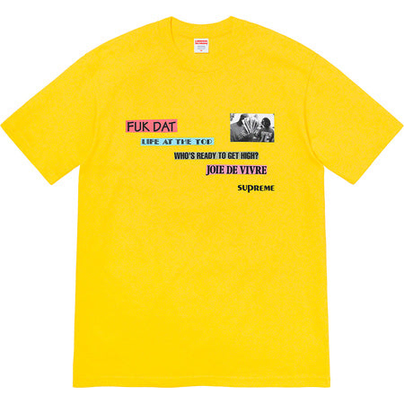 Supreme Joie De Vivre Tee Yellow