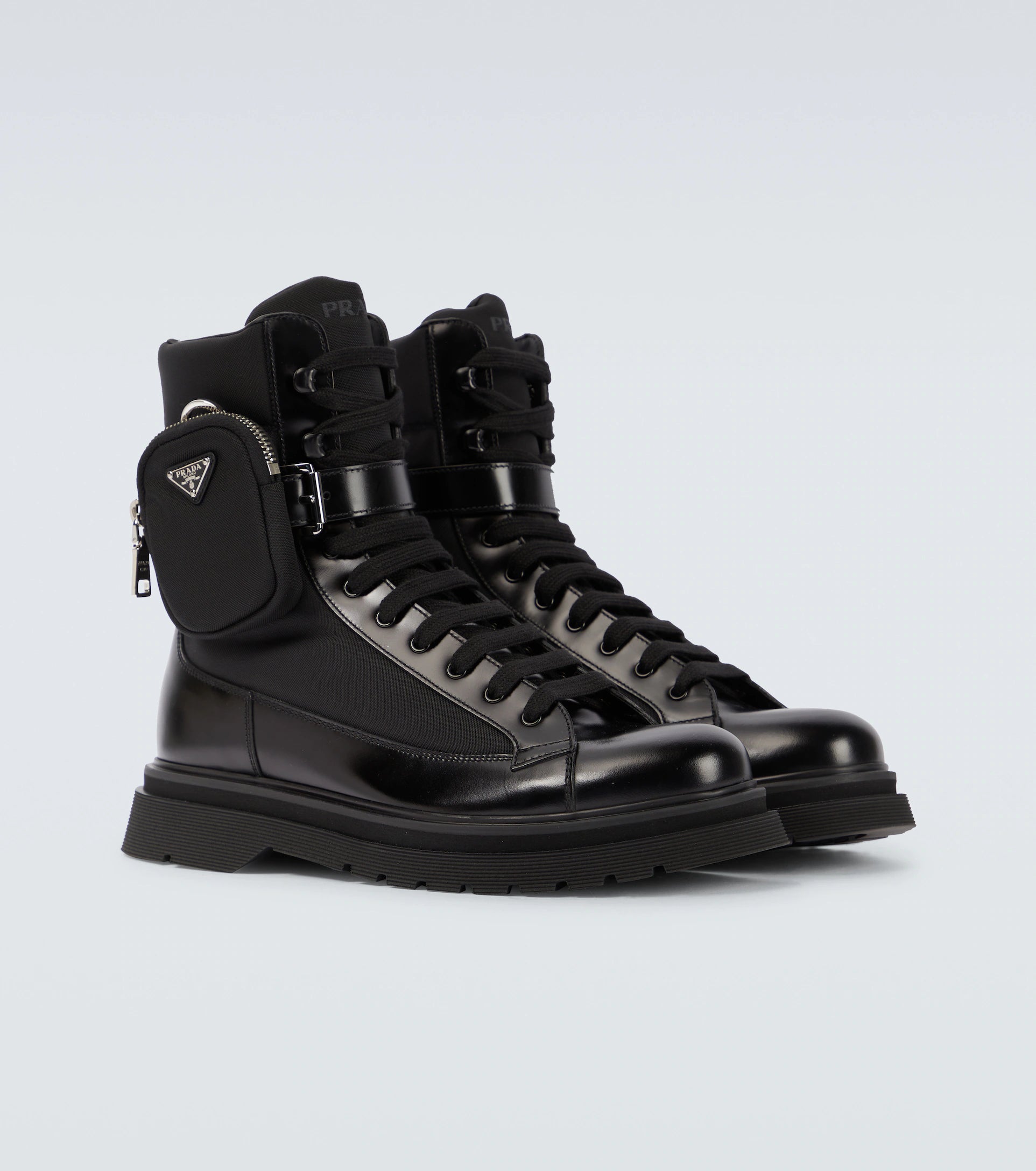 Prada PRADA Combat Boots With Pouch