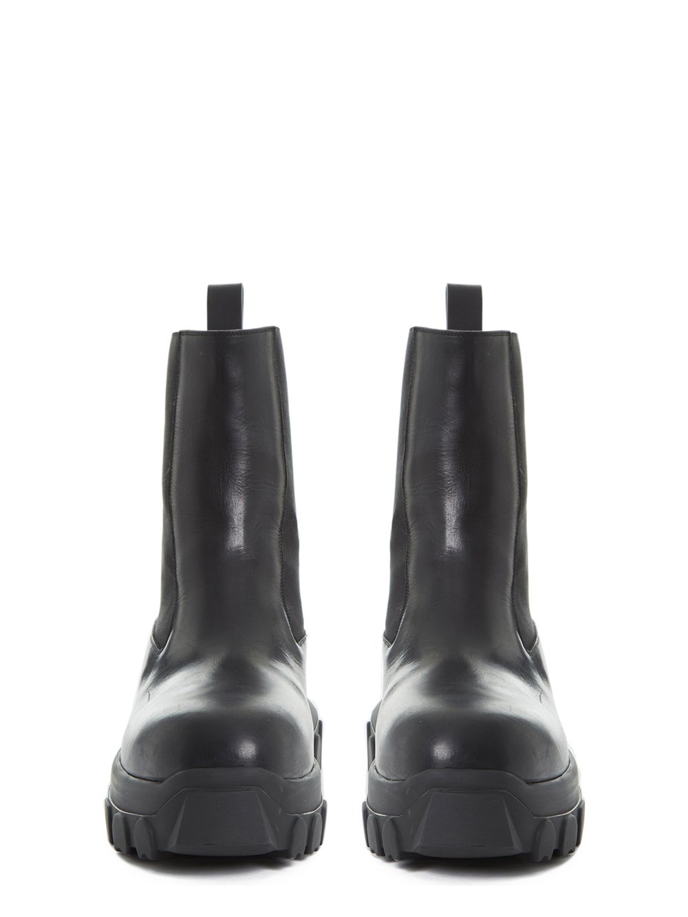Rick Owens RICK OWENS FW22 STROBE BEATLE BOZO TRACTOR IN BLACK CORTINA GREASE CALF LEATHER