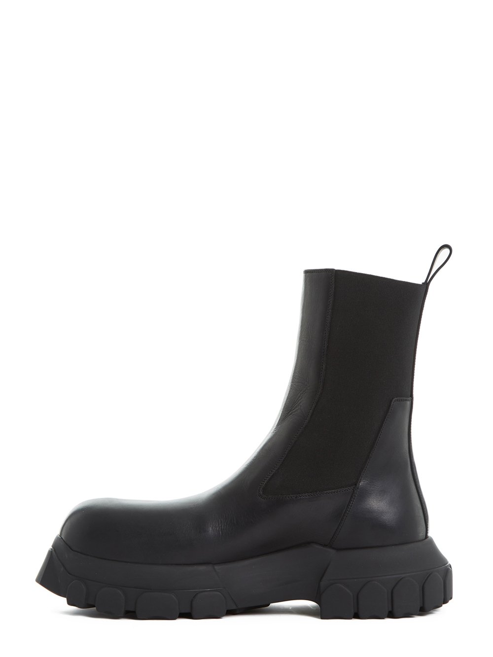 Rick Owens RICK OWENS FW22 STROBE BEATLE BOZO TRACTOR IN BLACK CORTINA GREASE CALF LEATHER