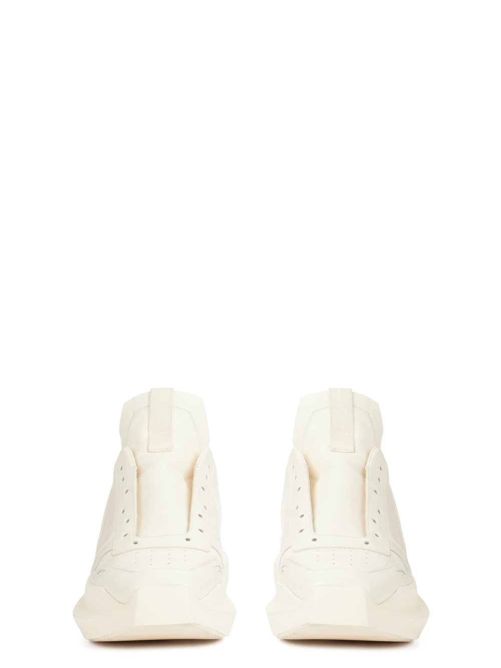 Rick Owens RICK OWENS FW22 STROBE GETH RUNNER IN MILK WHITE FULL GRAIN CALF LEATHER