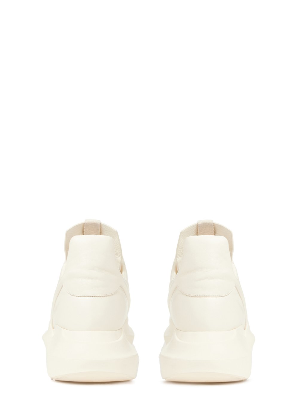 Rick Owens RICK OWENS FW22 STROBE GETH RUNNER IN MILK WHITE FULL GRAIN CALF LEATHER