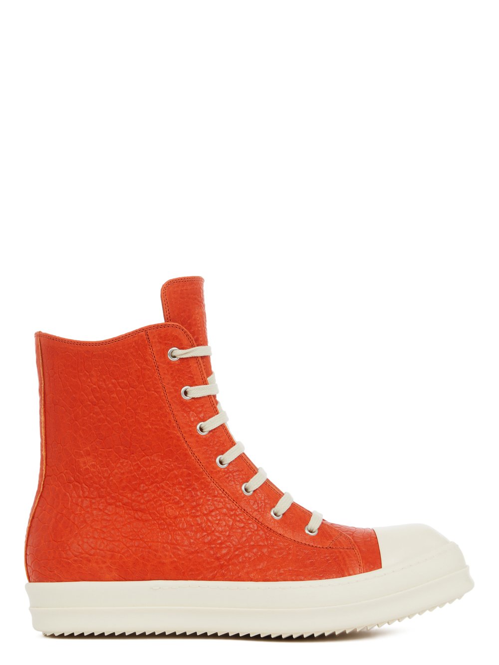 Rick Owens RICK OWENS FW22 STROBE SNEAKERS IN ORANGE AND MILK BUBBLE LAMB LEAHTER