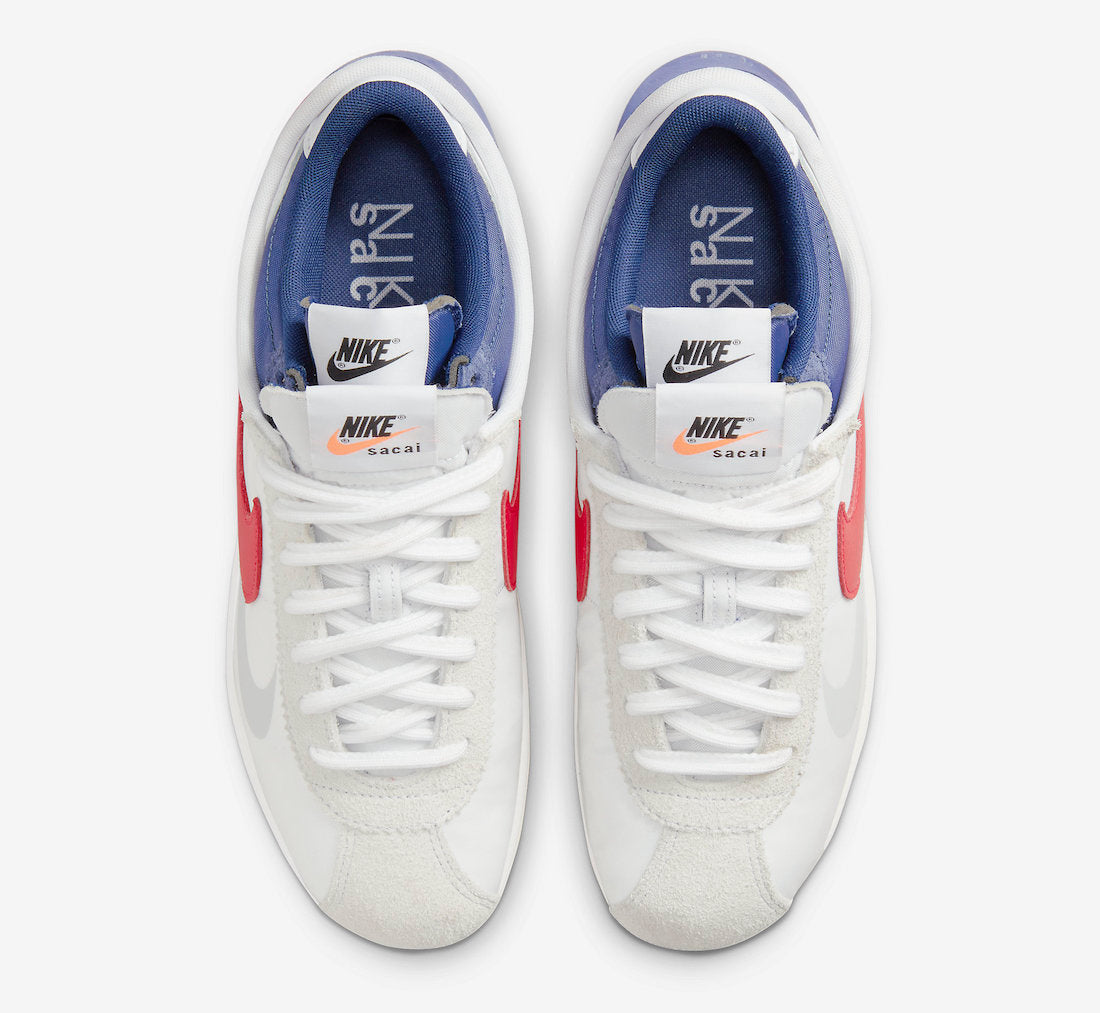 Nike Zoom Cortez x sacai White and University Red