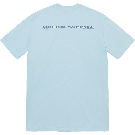 Supreme Warnig Tee Dusty Blue
