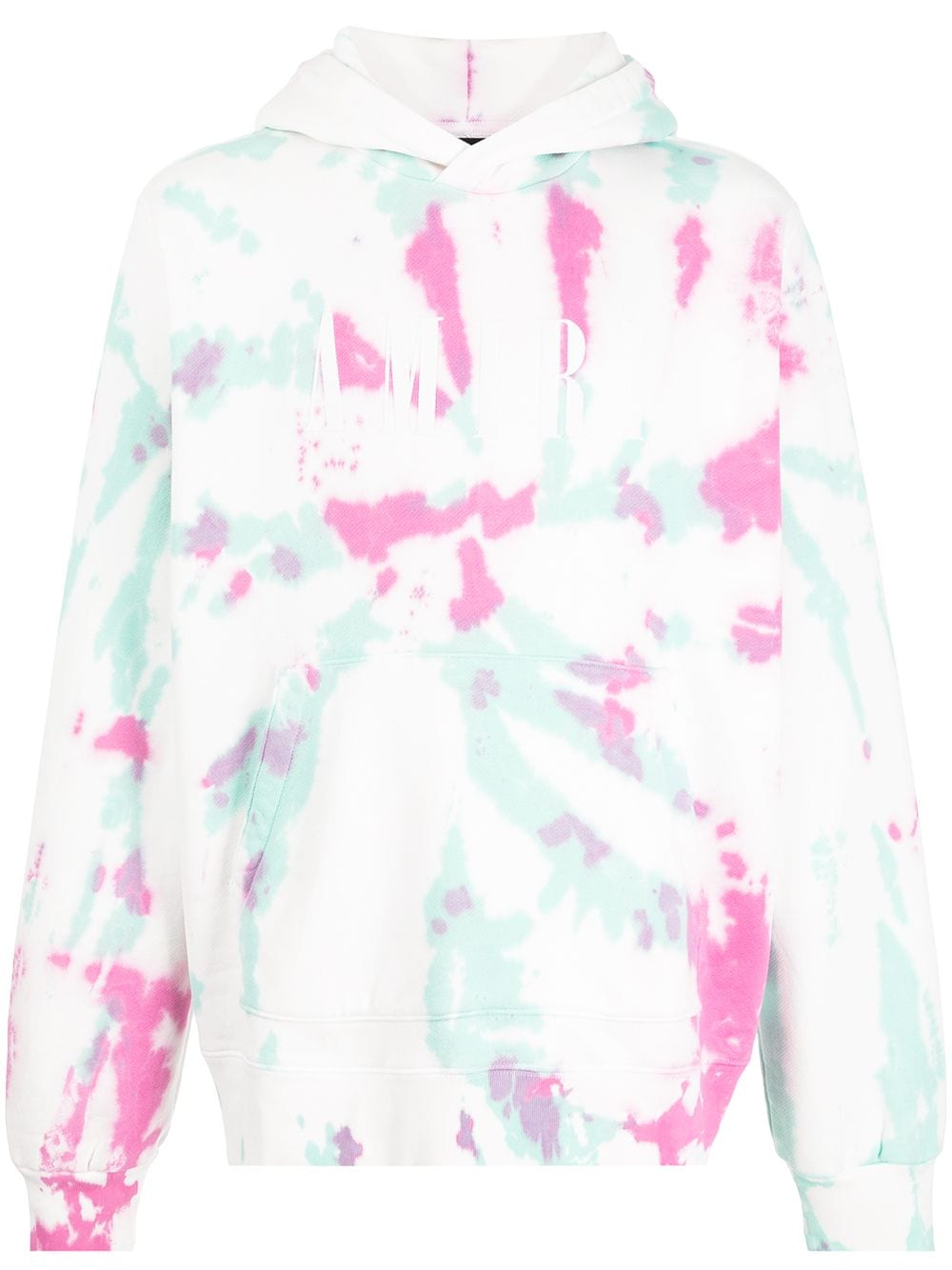 Logo-print tie-dye hoodie