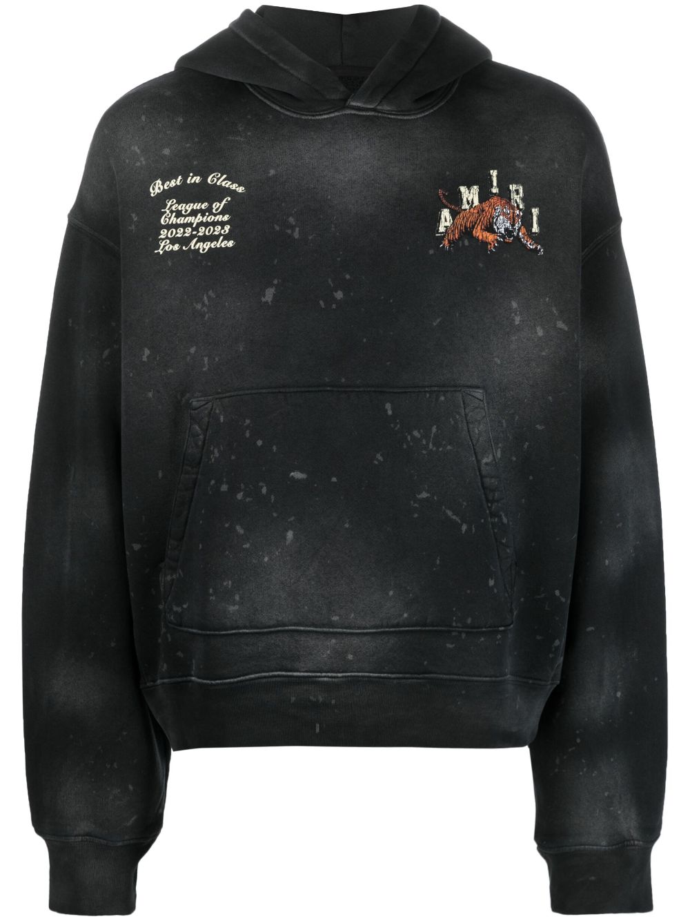 Vintage Tiger rib-trimmed hoodie