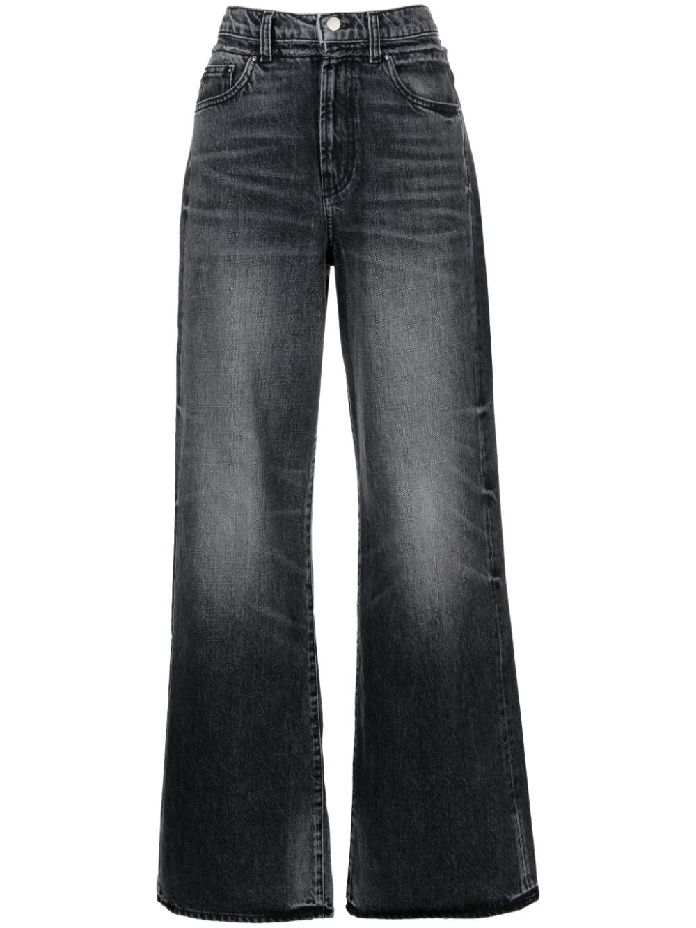 High-waisted wide-leg jeans