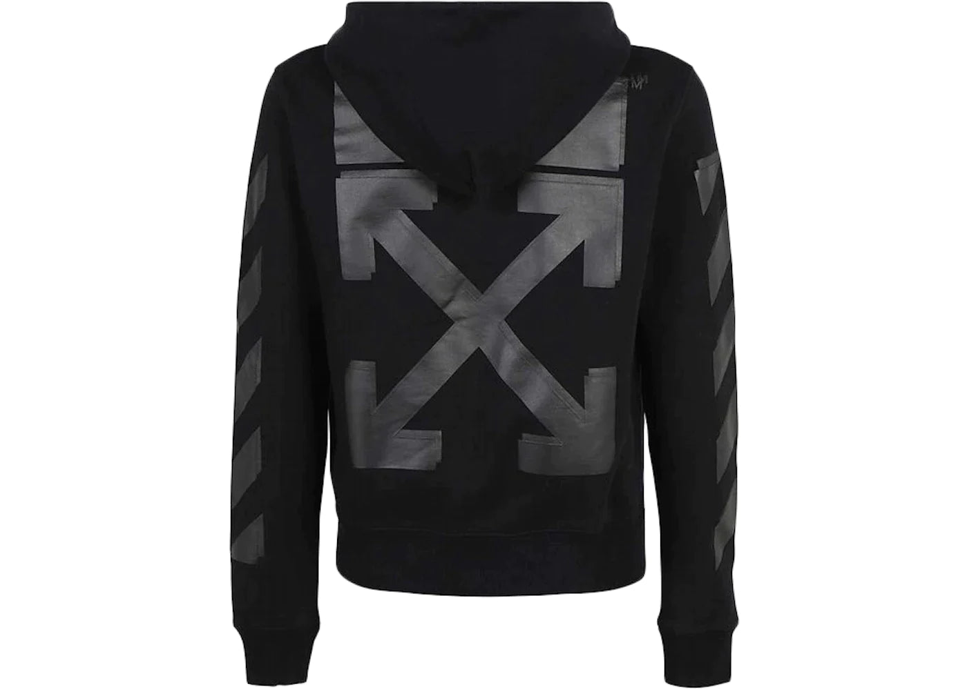 Off-White Rubber Arrow Slim Zip Hoodie Black
