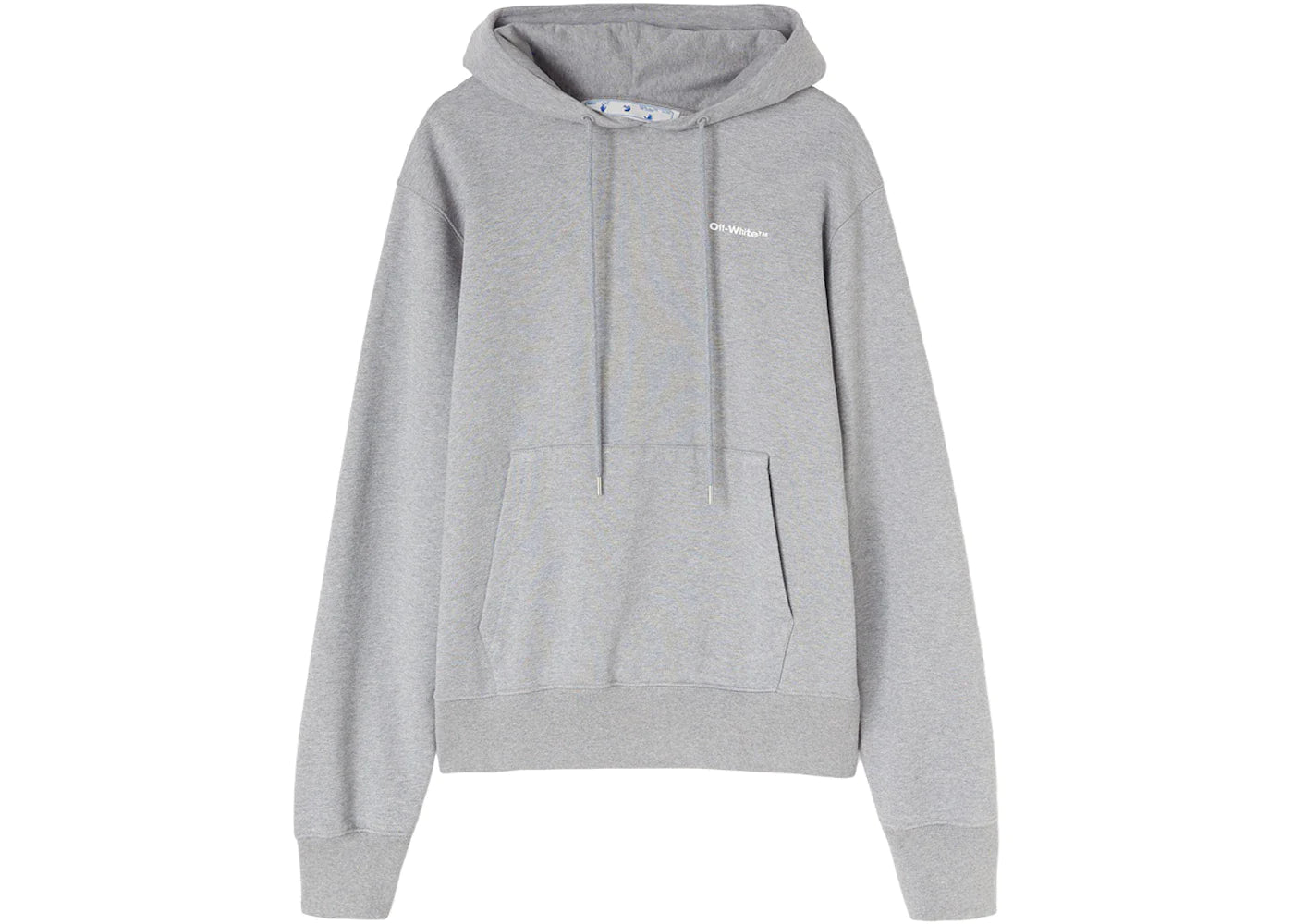 Off-White Wave Diagonals Slim Hoodie Grey/White