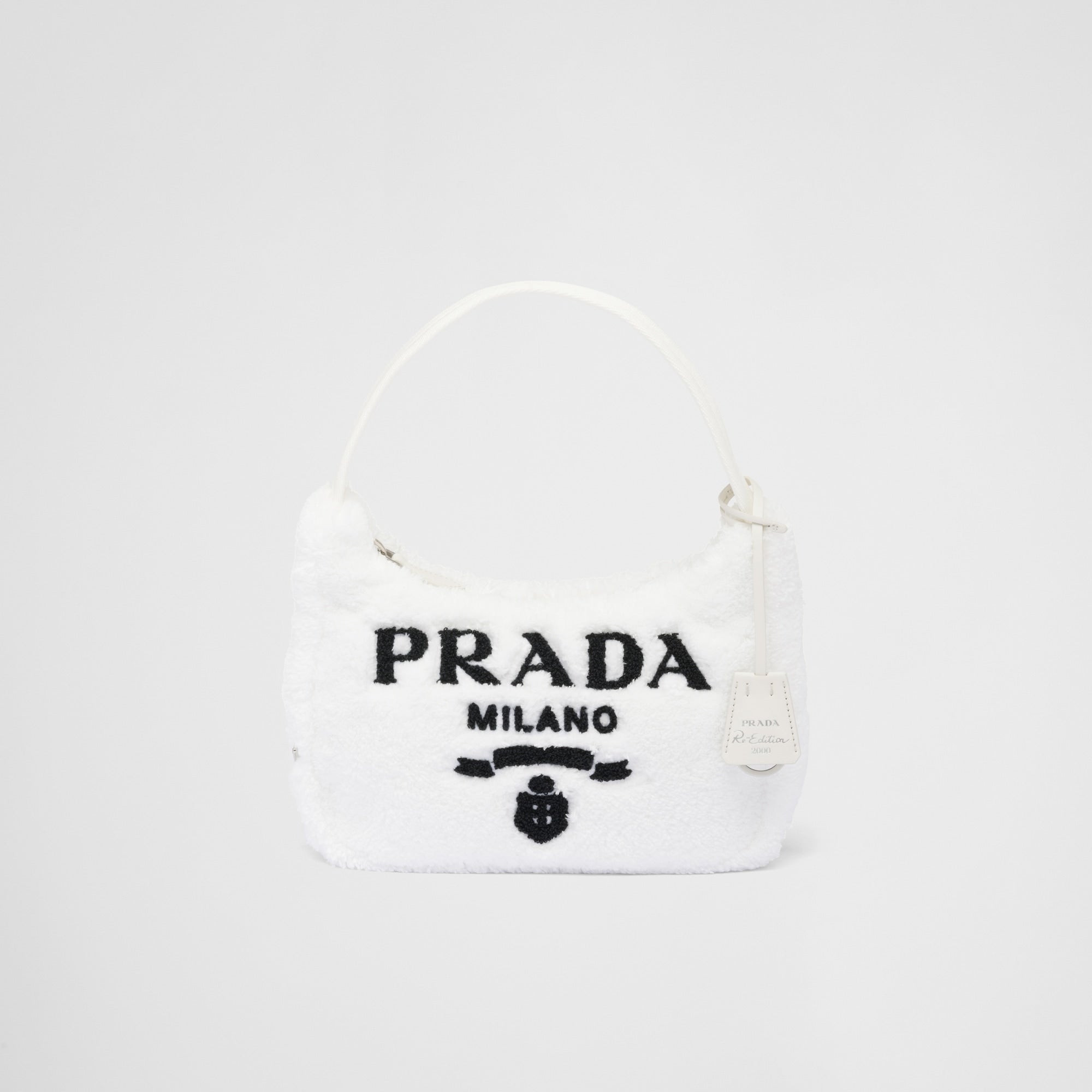Prada Re-Edition 2000 Terry Mini-Bag White/Black