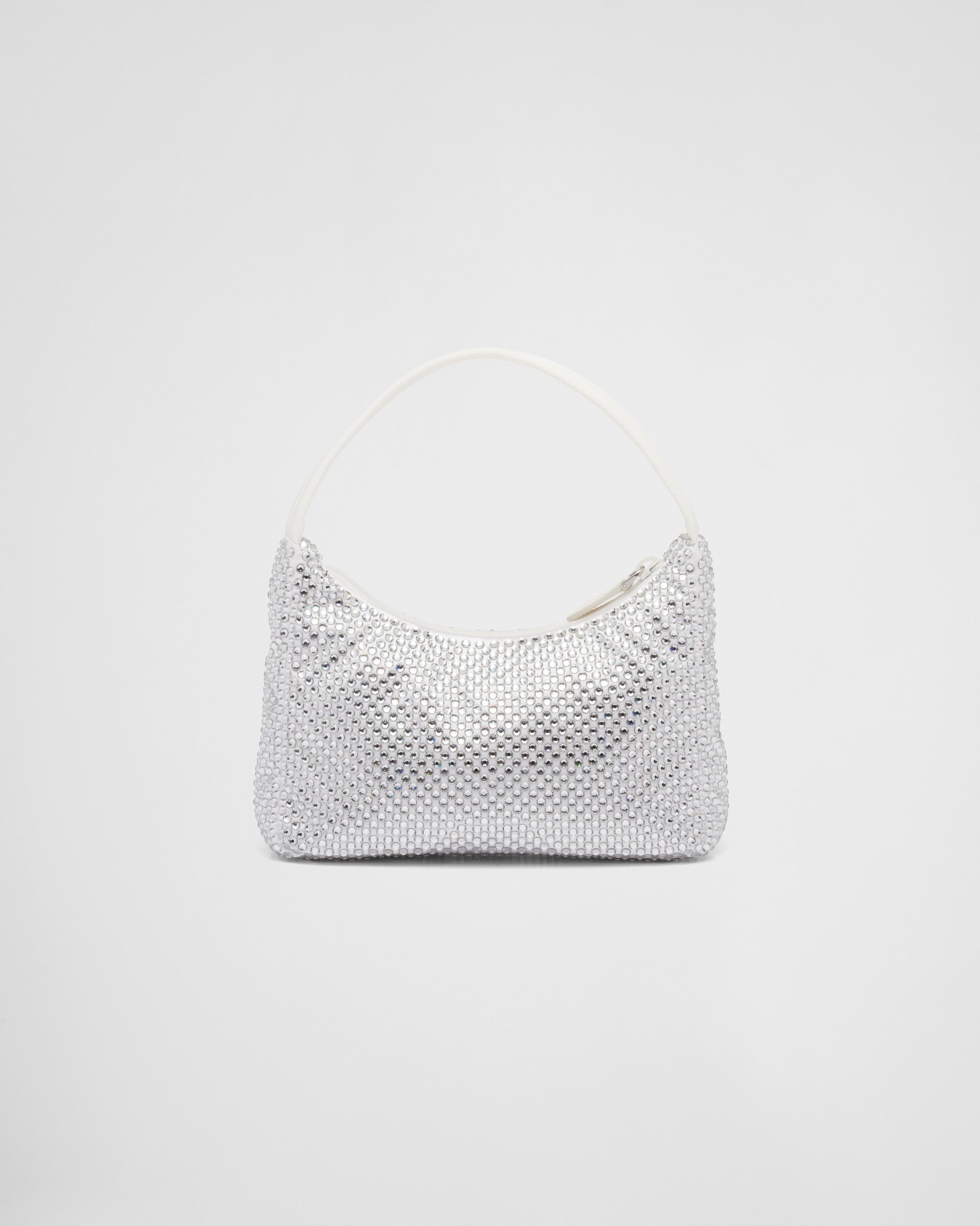 Prada Satin Mini-Bag With Crystals White