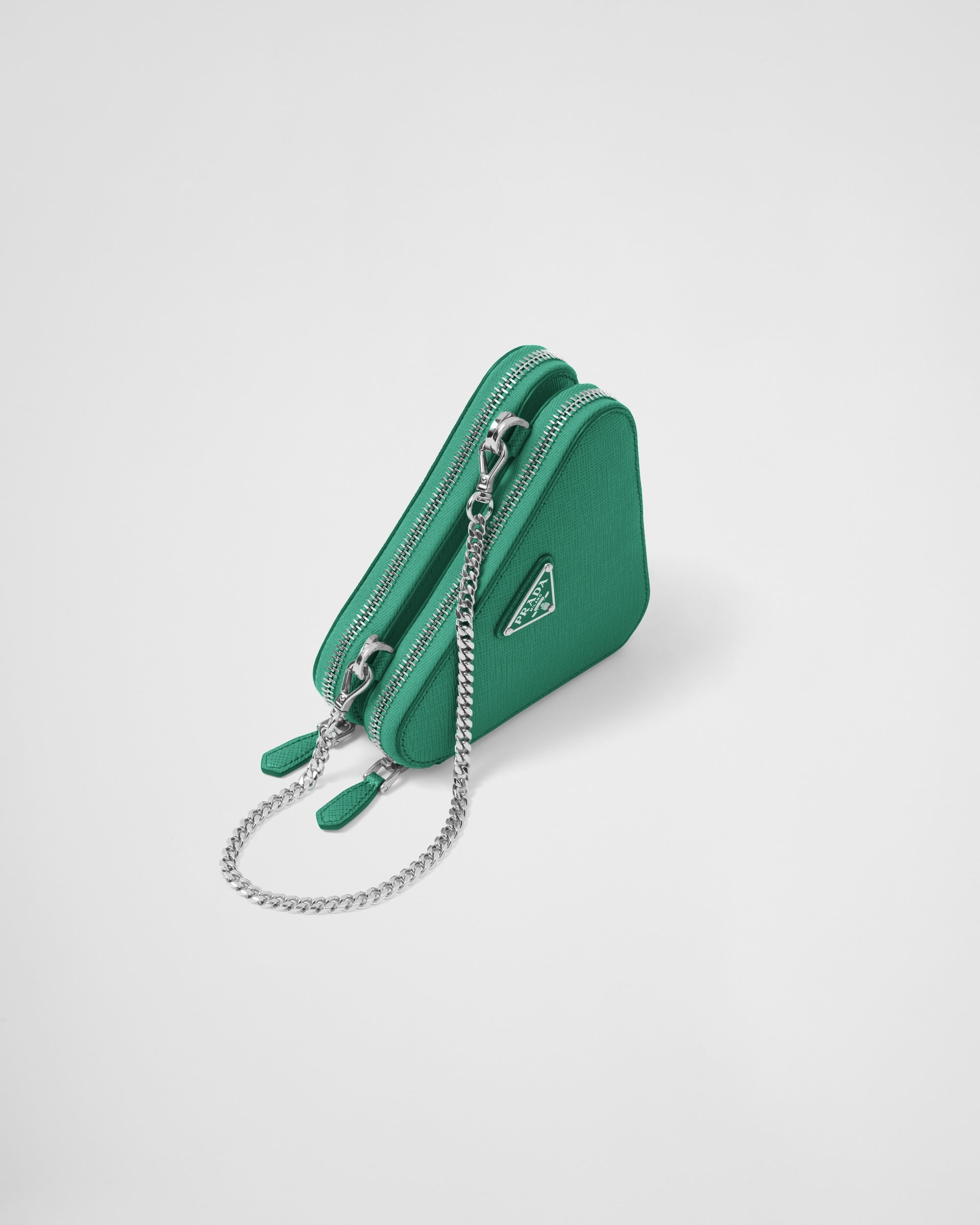 Prada Saffiano Leather Mini Pouch Mango