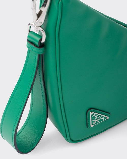 Prada Leather Prada Triangle Pouch Mango