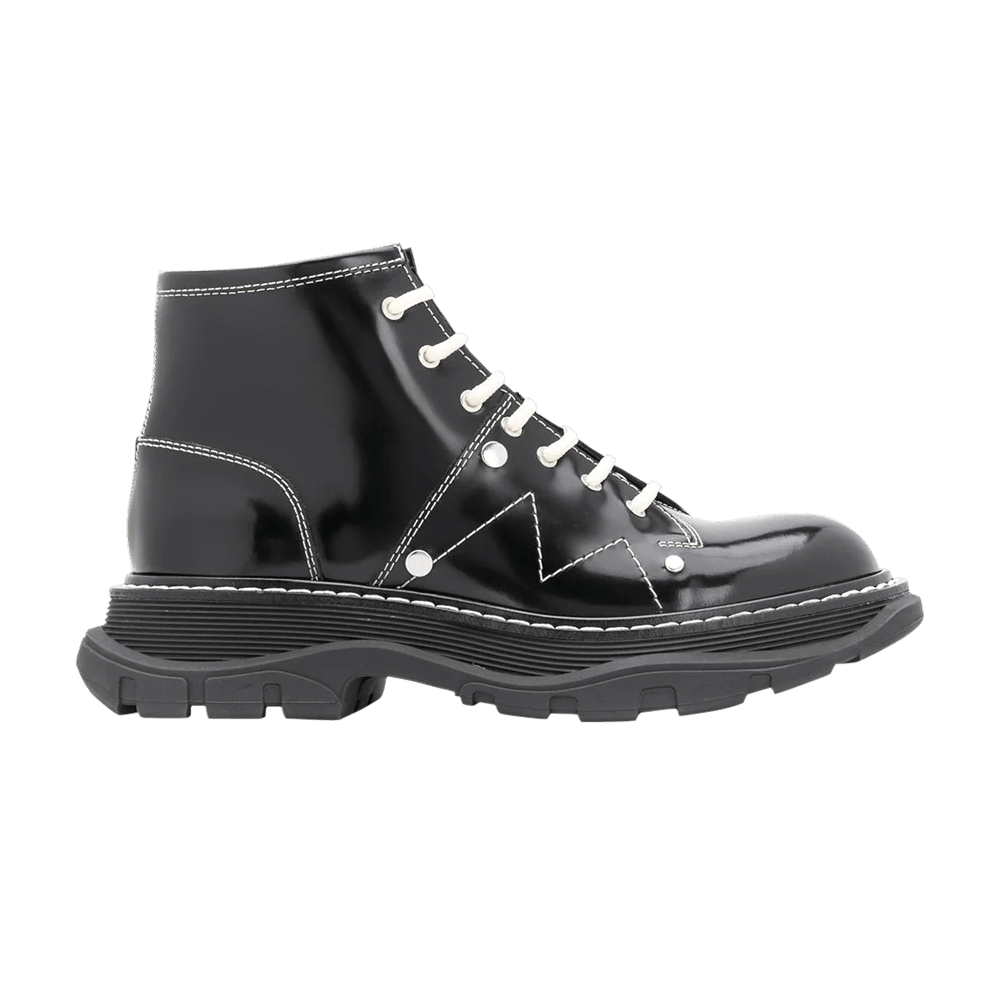 Alexander McQueen Wmns Tread Slick Lace Up Boot 'Black'