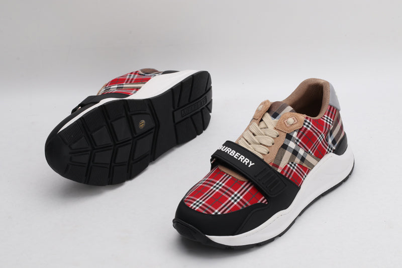 Burberry Burberry Contrast Check and Leather