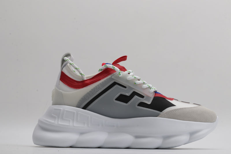 Versace Chain Reaction Trainers Red Black White