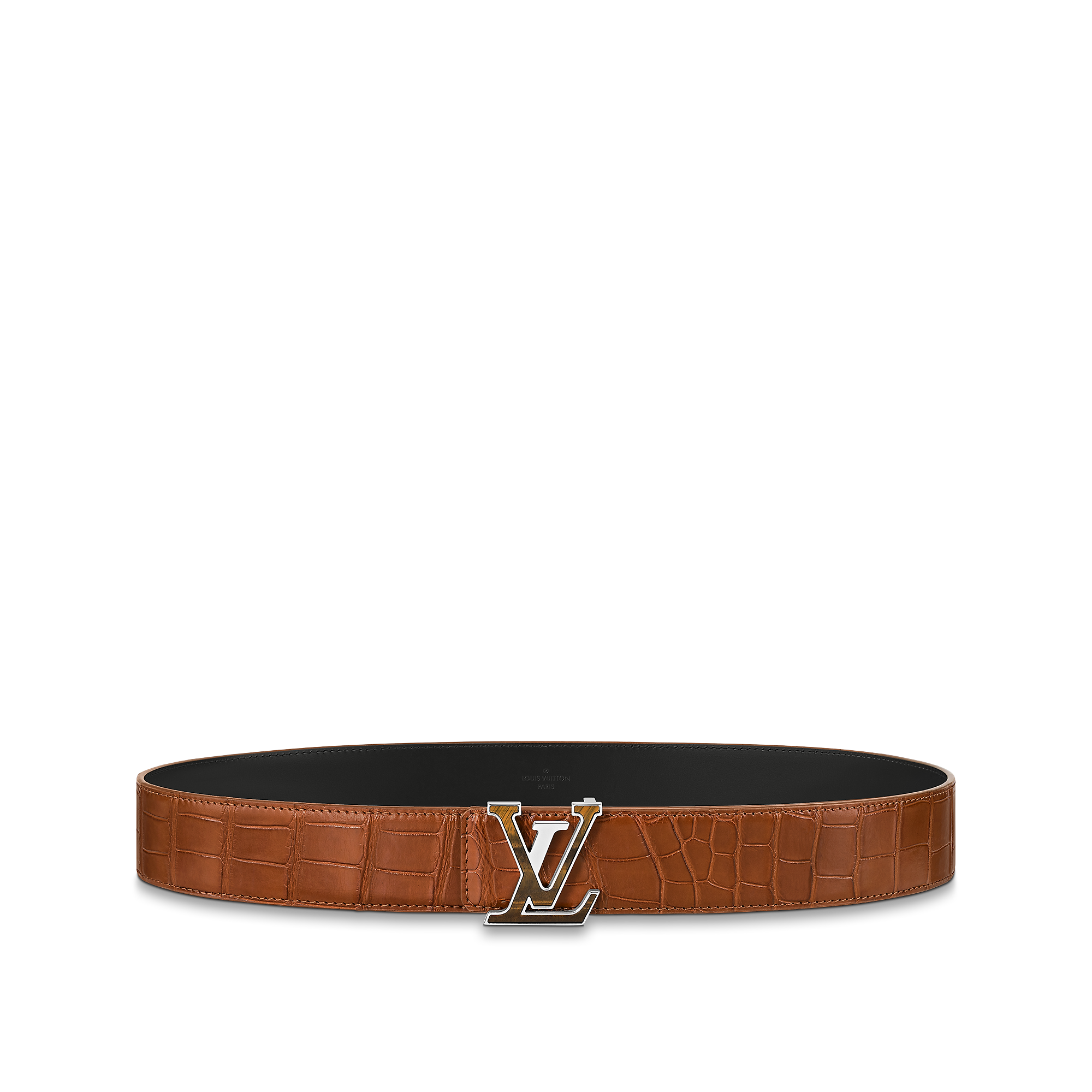 LV Stone 40mm Belt Crocodilien Mat - Marron Clair